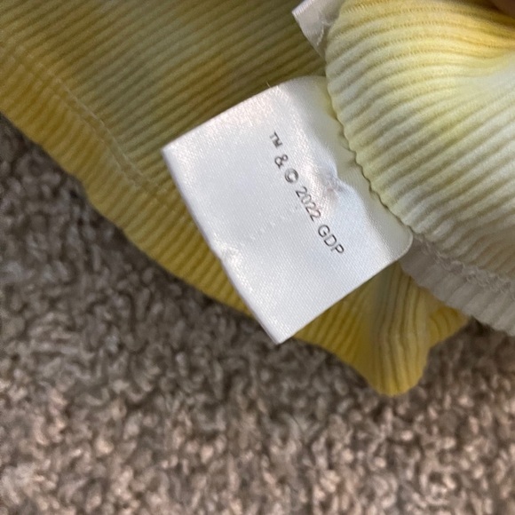 Grateful Dead Yellow Tie-Dye Crop Tank Top Boho Festival Casual Spring Summer - Picture 5 of 5